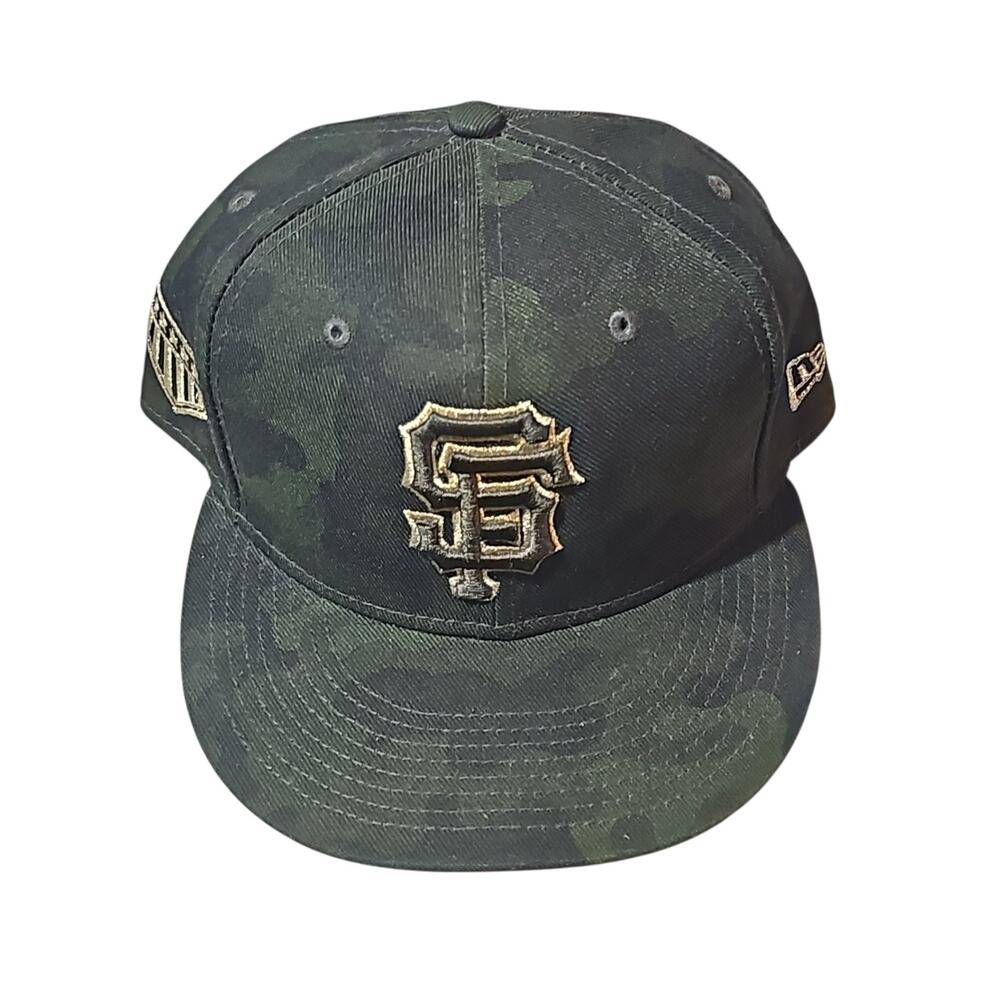 New Era 59FIFTY San Francisco Giants Camo Fitted Hat Size 7 3/4 MLB On-Field Cap
